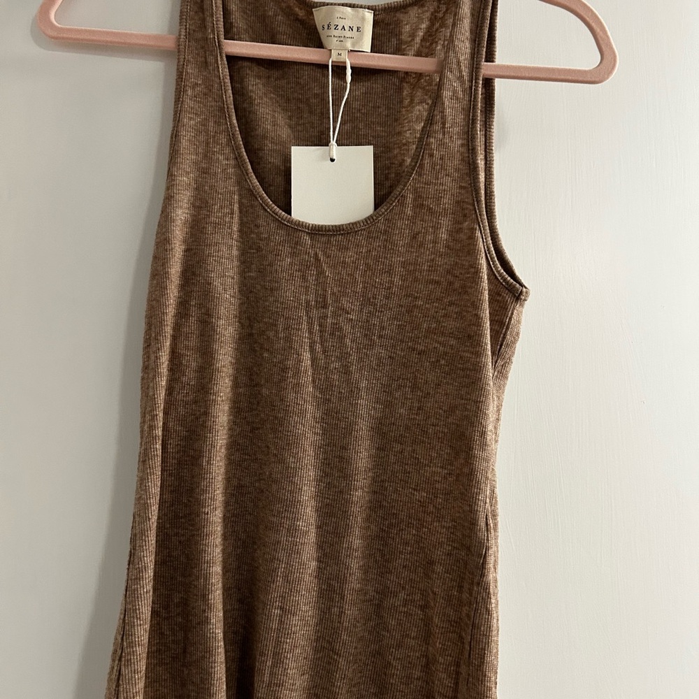 Sezane Brown Women's Tank Top